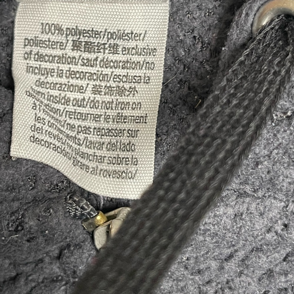 Victoria’s Secret Pink Sweatshirt Gray Hoodie Full Zip Fleece Size Medium - Picture 6 of 6